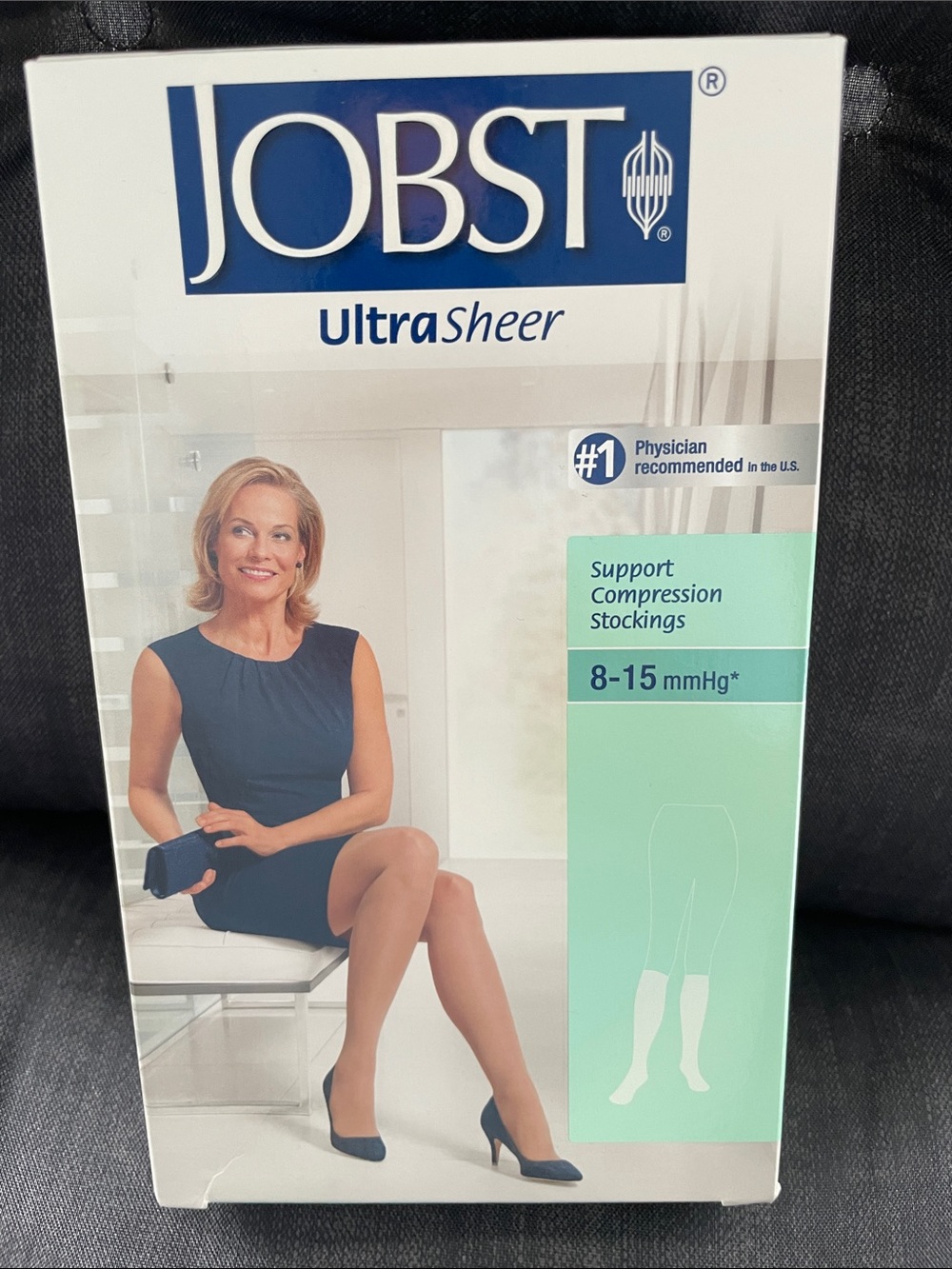 JOBST UltraSheer Support Knee High Compression Stockings – Silky Beige 8–15 mmHg